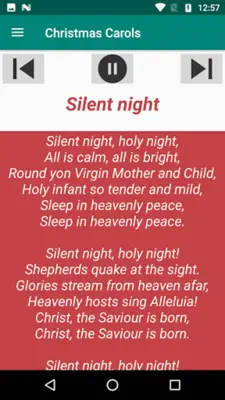 Christmas Carols mp3 & Lyrics android App screenshot 0