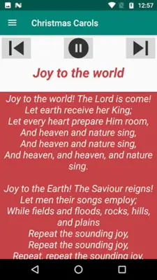 Christmas Carols mp3 & Lyrics android App screenshot 1