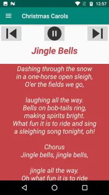 Christmas Carols mp3 & Lyrics android App screenshot 2